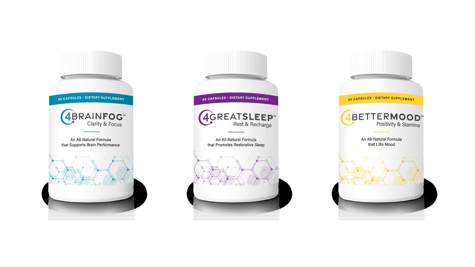 4VITAHEALTH's products, including 4BETTERMOOD, 4GREATSLEEP, and 4BRAINFOG