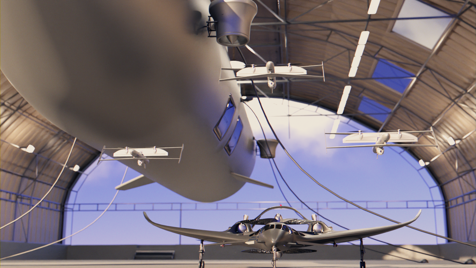 Inside of "SKY" Hangar