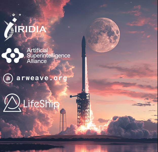 In collaboration with Arweave, an open-source protocol for permanent data storage, and the ASI Alliance, a collaboration between SingularityNET, Fetch.ai, and Ocean Protocol—Iridia will store both the Arweave Genesis Block and ASI (FET) tokens on the surface of the moon via the LifeShip lunar payload aboard the Dragonfly Aerospace Lander.