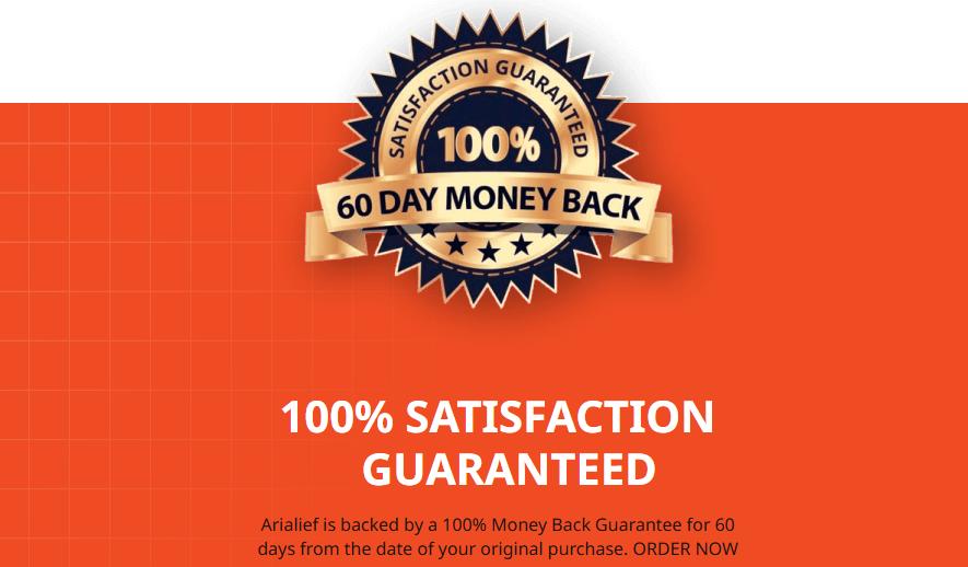 Arialief - 60 day money back guarantee