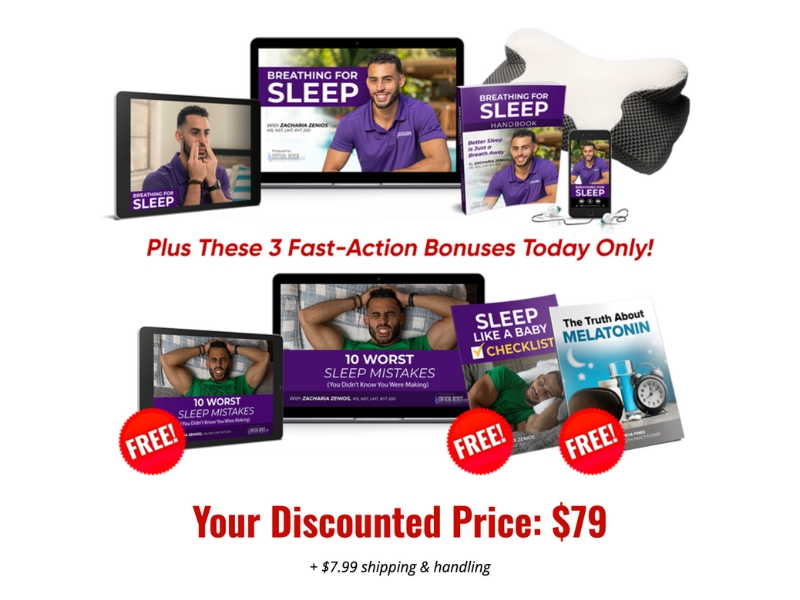 Breathing for Sleep Healthy Tongue Posture Trick Routine for Deeper Sleep by Zach Zenios Price