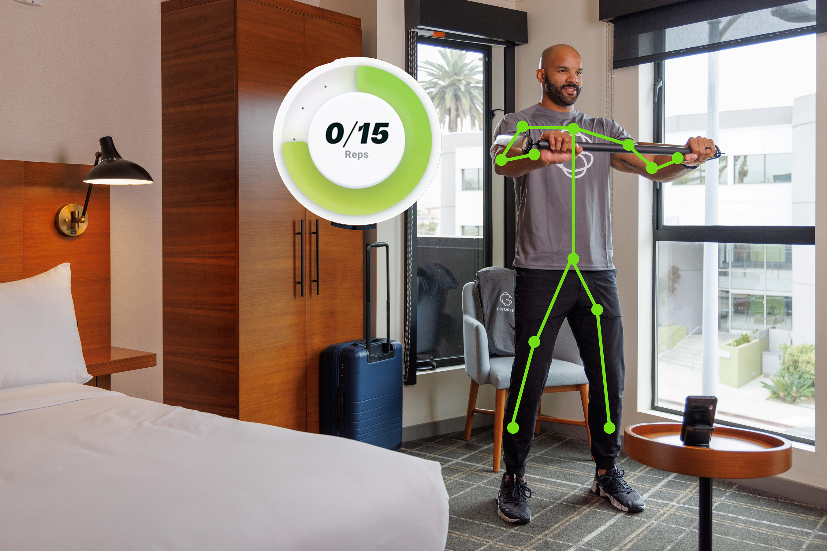 The Gymijet workout system works anywhere you need to be.