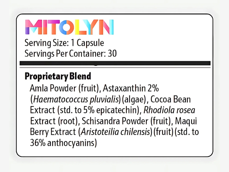 Mitolyn Supplement Facts Ingredients