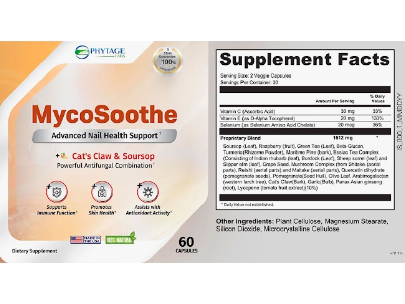 MycoSoothe Supplement Facts