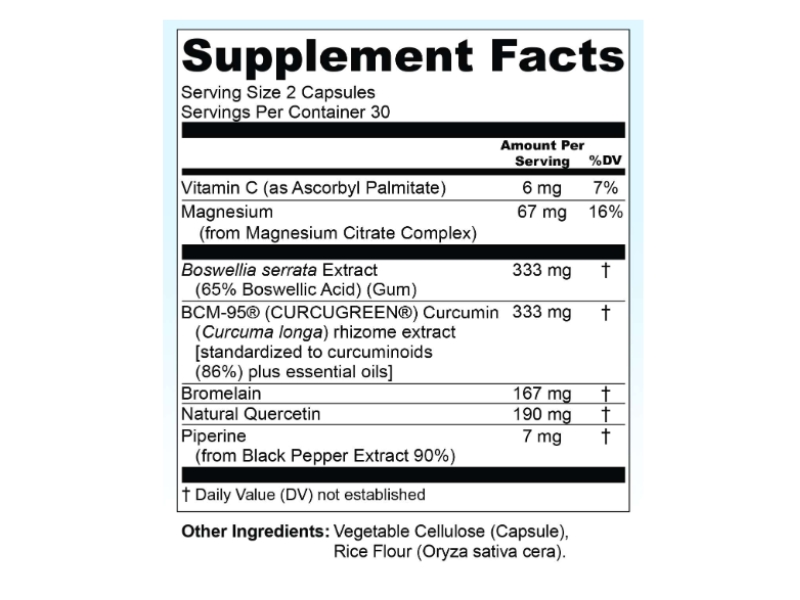 UpWellness Golden Revive Curcumin-Rich Whole Turmeric Root Extract for Joint Support Supplement Facts