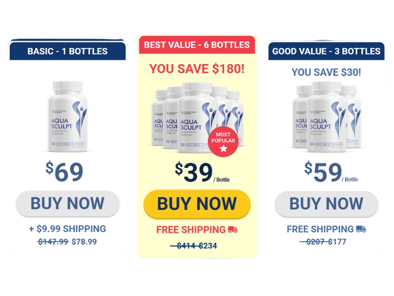 Aqua Sculpt Pricing, Packages and Promotions