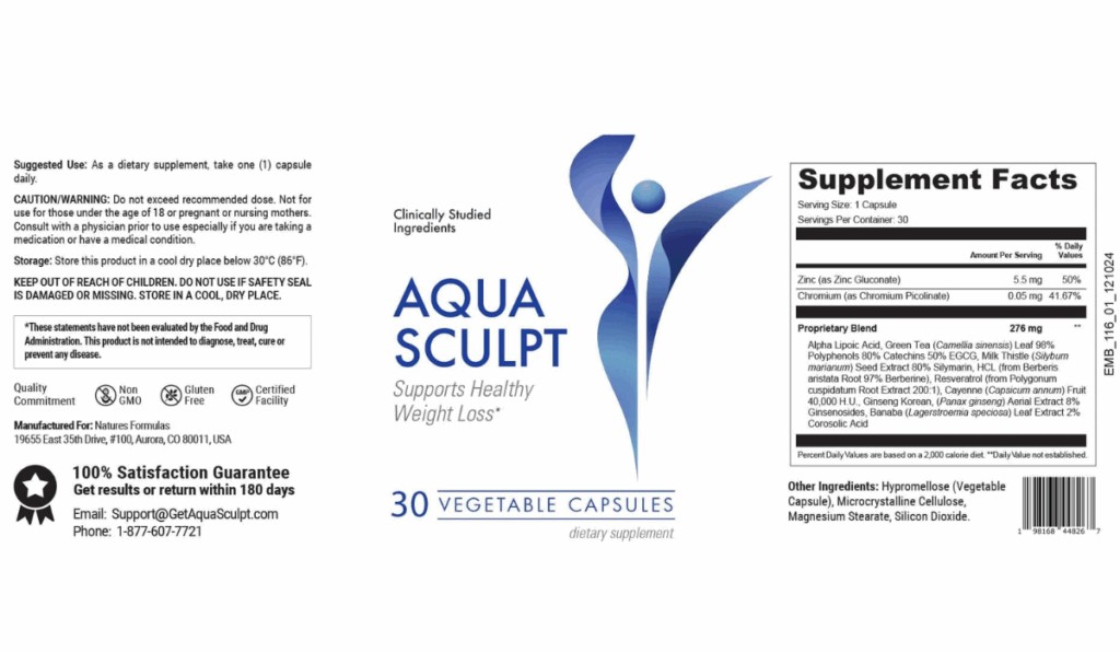 Aqua Sculpt Supplement Facts