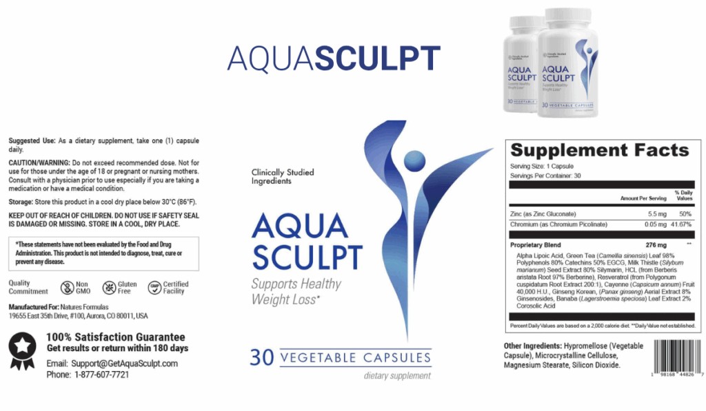 Aqua Sculpt Supplement Facts