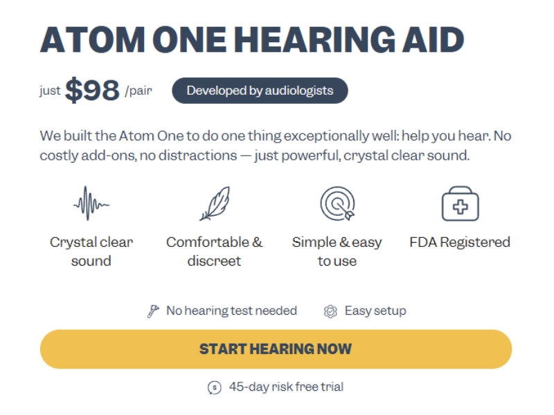 Audien Atom Hearing Aid Review The Audien Pro and Atom One OTC Hearing Devices for Crystal Clear Sound Prices