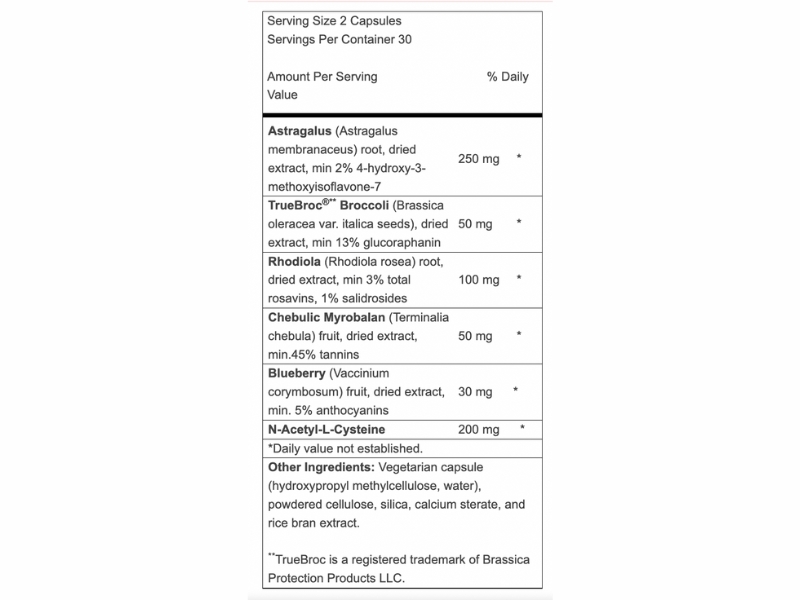Best Telomere Supplement for Longevity Advanced Support for Healthy Telomeres Supplement Facts Ingredients Label
