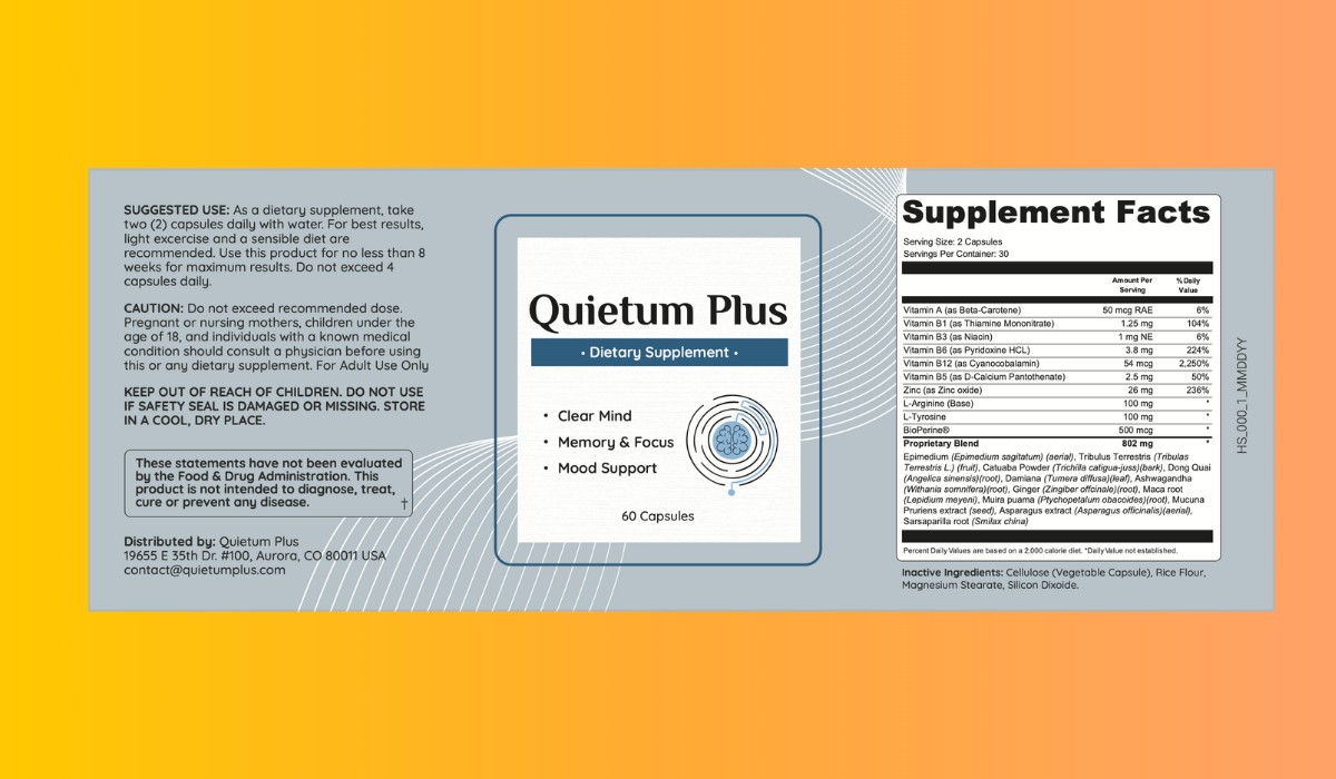 Quietum Plus Supplement Facts