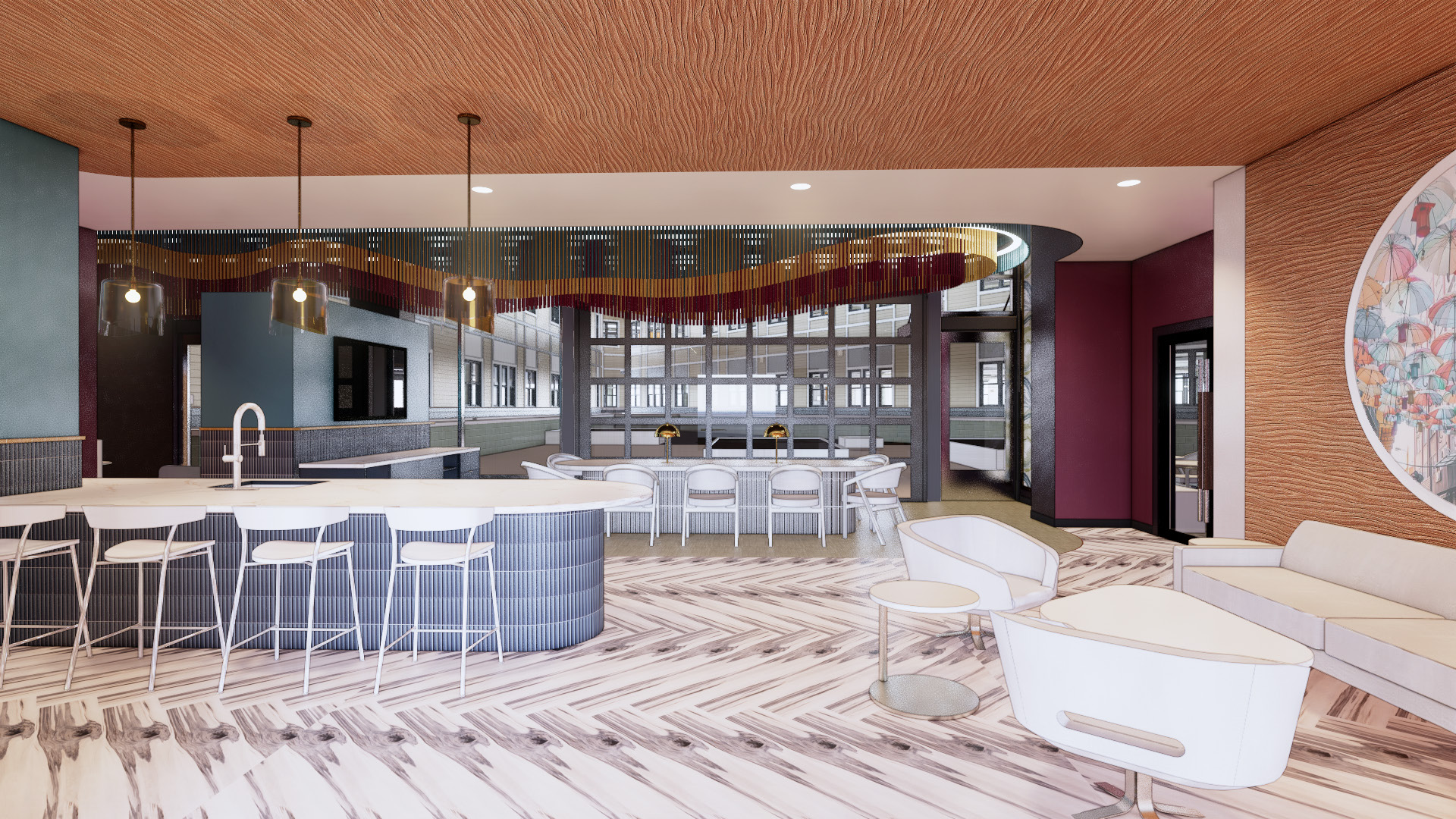 Samuel Madden Redevelopment Community Room Rendering