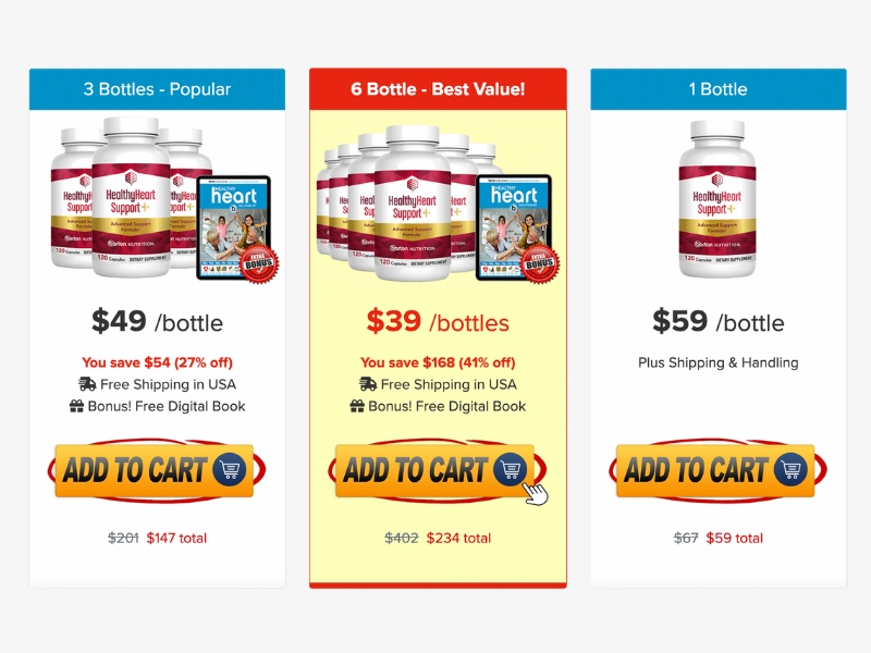 Healthy Heart Support Plus Review - Best Blood Pressure Formula for Healthy Cholesterol Levels by Barton Nutrition Prices