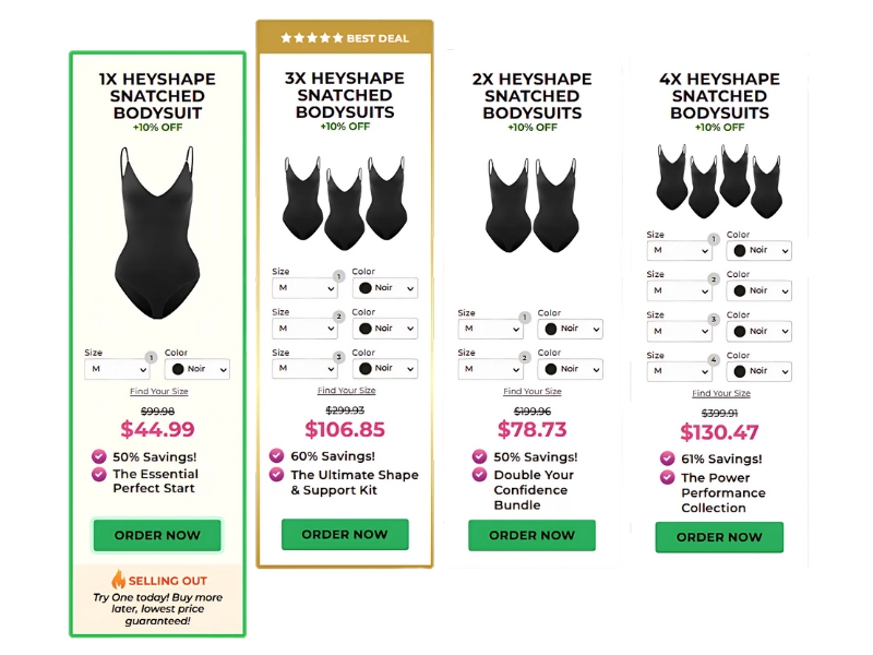 HeyShape Best Seamless Shaping Bodysuit Shapewear for Snatched Fit and Hourglass Enhancement Prices Review