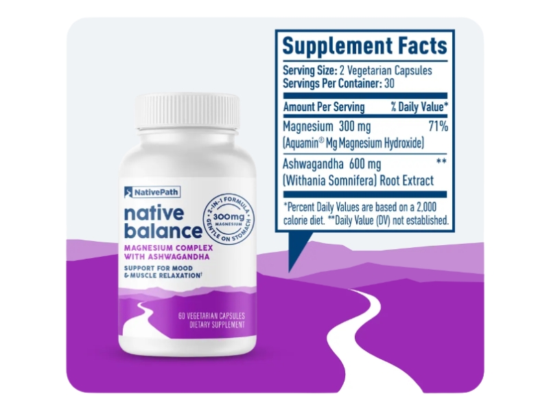 NativePath Native Balance Magnesium Effective Supplement Facts for Magnesium Deficiency Ingredients Label Review