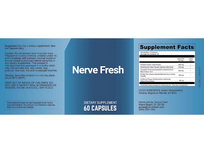 NerveFresh Review The Salt Cave Secret for Refreshing Nerve Health Naturally Supplement Facts Ingredients