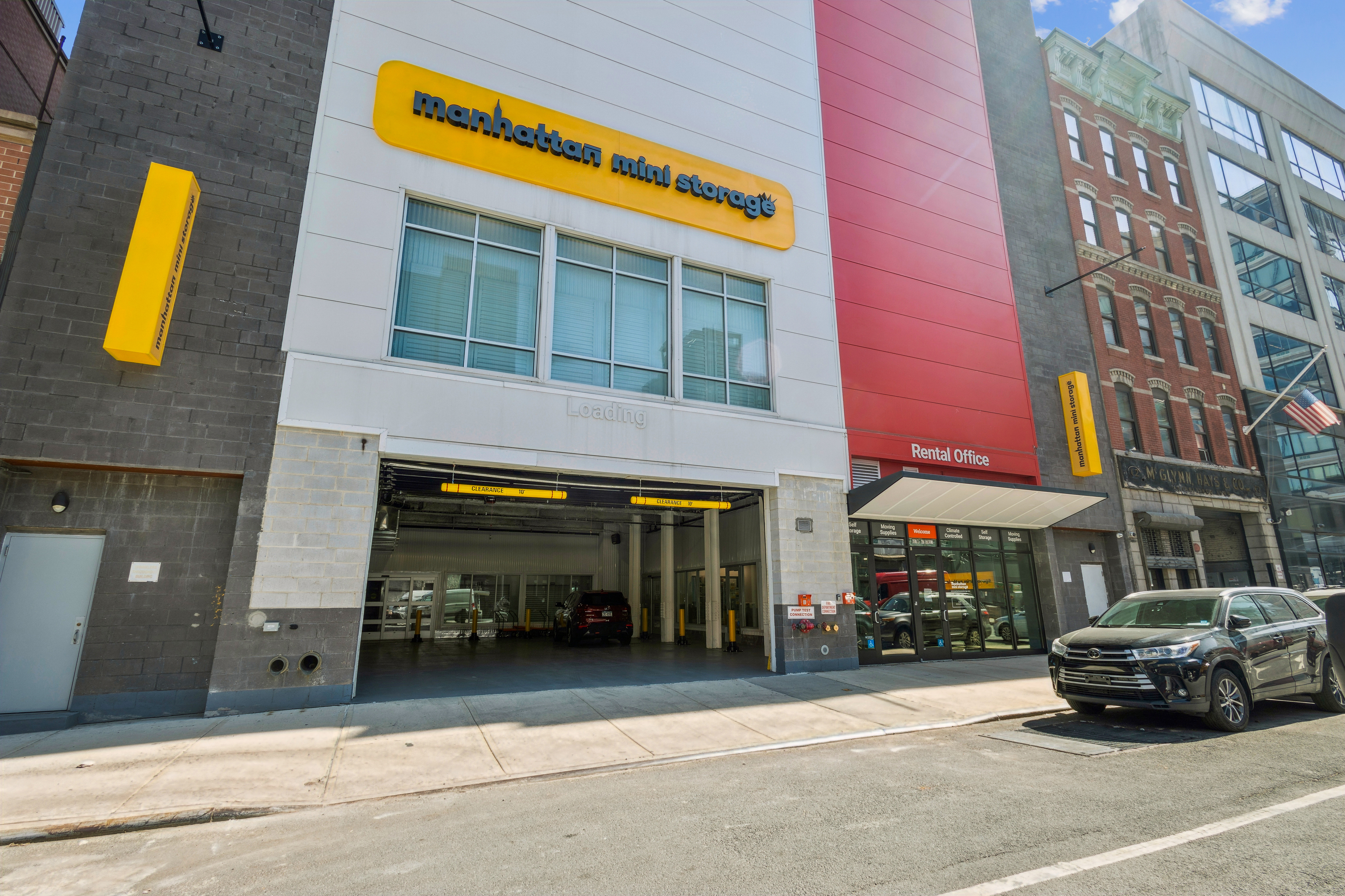 The exterior of a Manhattan Mini Storage location in the Upper East Side of New York City.