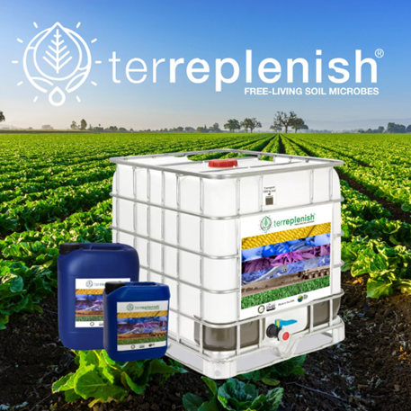 Terreplenish®, a proprietary organic microbial solution that serves as an alternative to chemical fertilizers