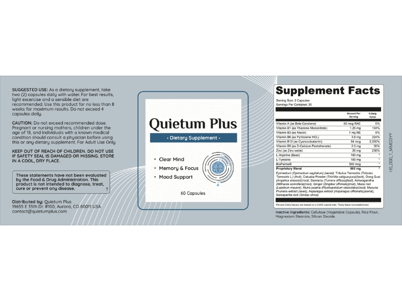 Quietum Plus Complaints Investigated 2025 User Reviews Tested and Verified Supplement Facts Ingredients Label