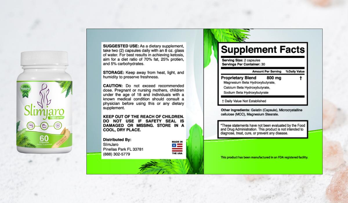 slimjaro supplement facts
