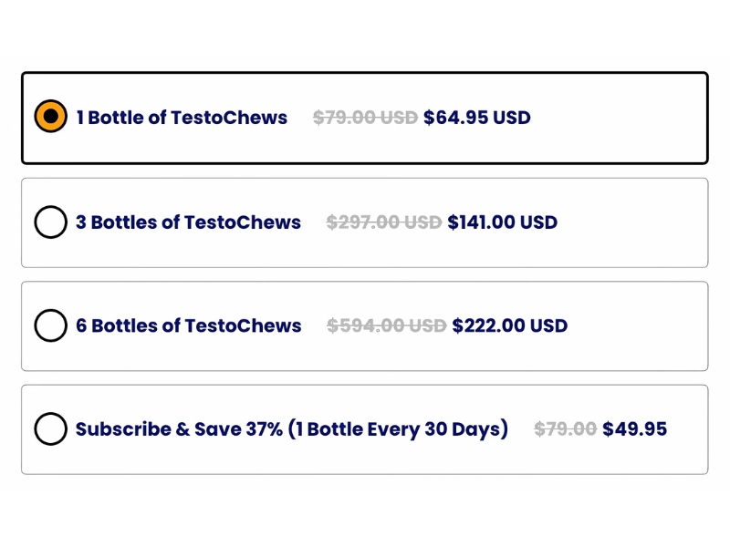 Purchasing TestoChews Pricing, Packages, and Guarantees