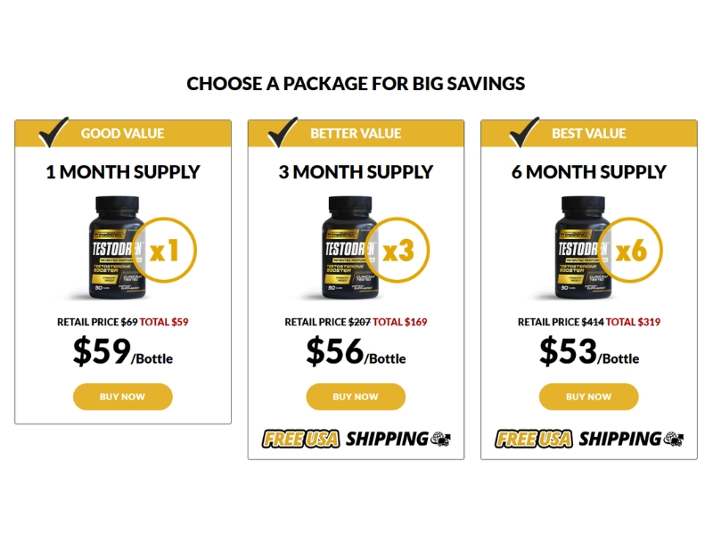 Testodren The Patented-Performance Clinically-Tested Testosterone Booster for Strength Prices