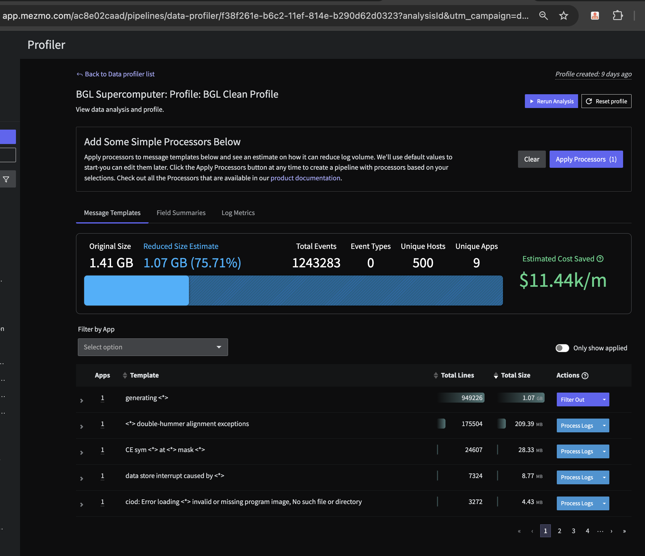 Mezmo Datadog Cost Optimization