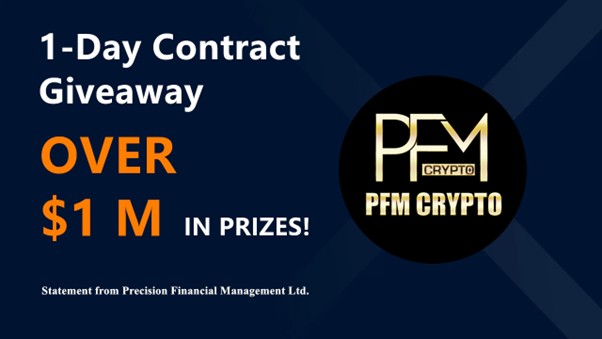 PFMCrypto Launches $1M Giveaway to Celebrate 76% Surge in 1-Day Contract Sales