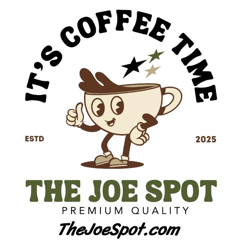 The Joe Spot logo, established in 2025, highlights its premium coffee identity