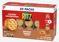 27.6 oz. RITZ Peanut Butter Cracker Sandwiches - 20 Count (20 x 1.38-oz. 6-pack carton)