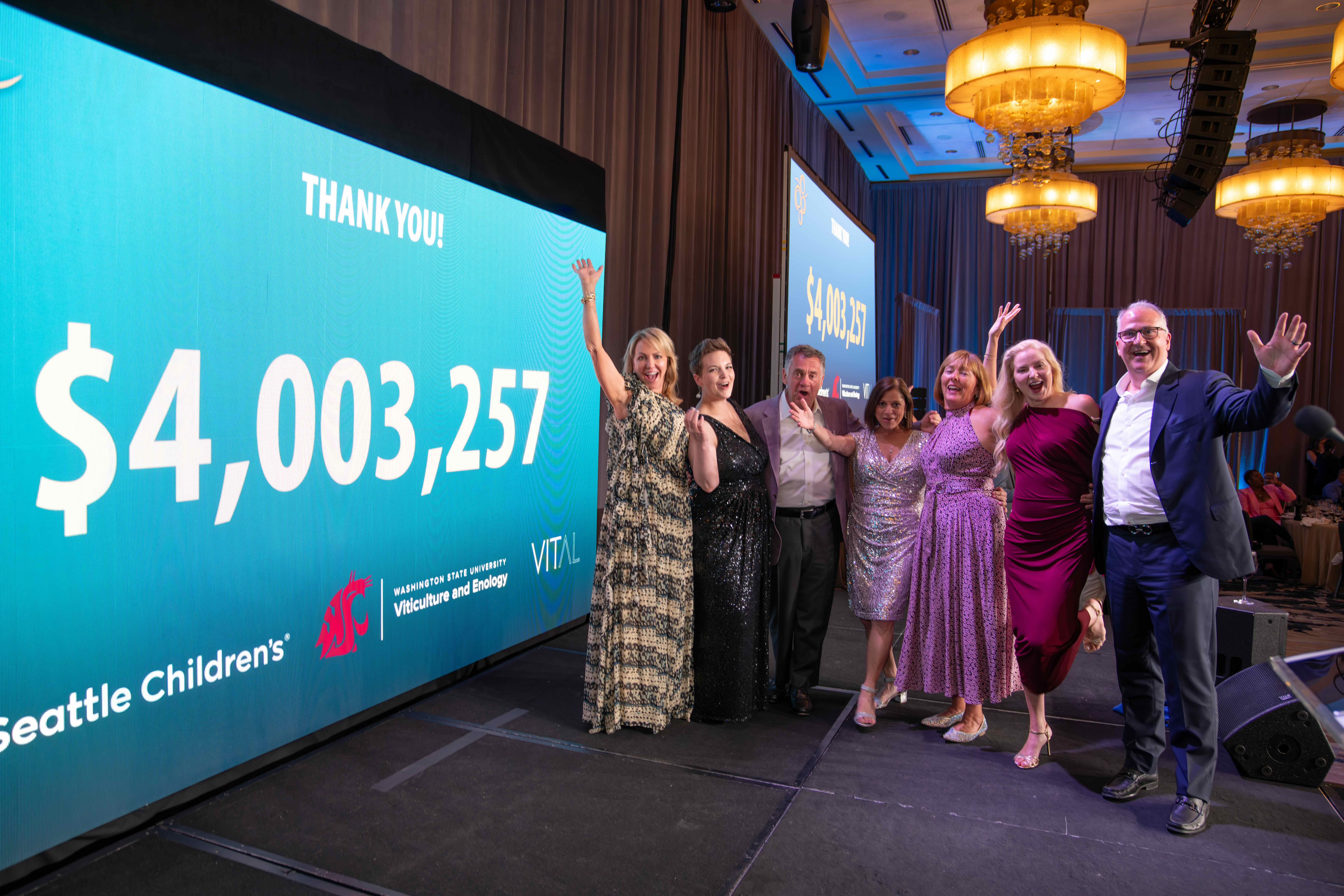 The Gala on Saturday, August 16 at the Hyatt Regency Bellevue helped raise more than $4 million for the Auction of Washington Wines' philanthropic partners: Seattle Children’s, Washington State University’s Viticulture & Enology Department, and Vital Wines.